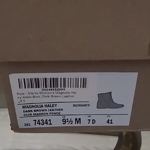 Clarks Magnolia Haley Dark Brown Leather Boots